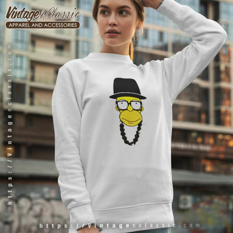 Vintage Homer Simpsons Run Dmc Bootleg Spoof Sweatshirt Vintage Homer Simpsons Run Dmc Bootleg Spoof Sweatshirt