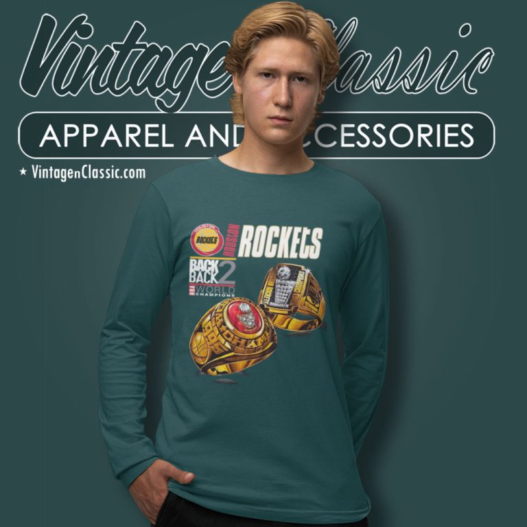 Vintage Houston Rockets Back To Back Champions Long Sleeve Tee Vintage Houston Rockets Back To Back Champions Long Sleeve Tee