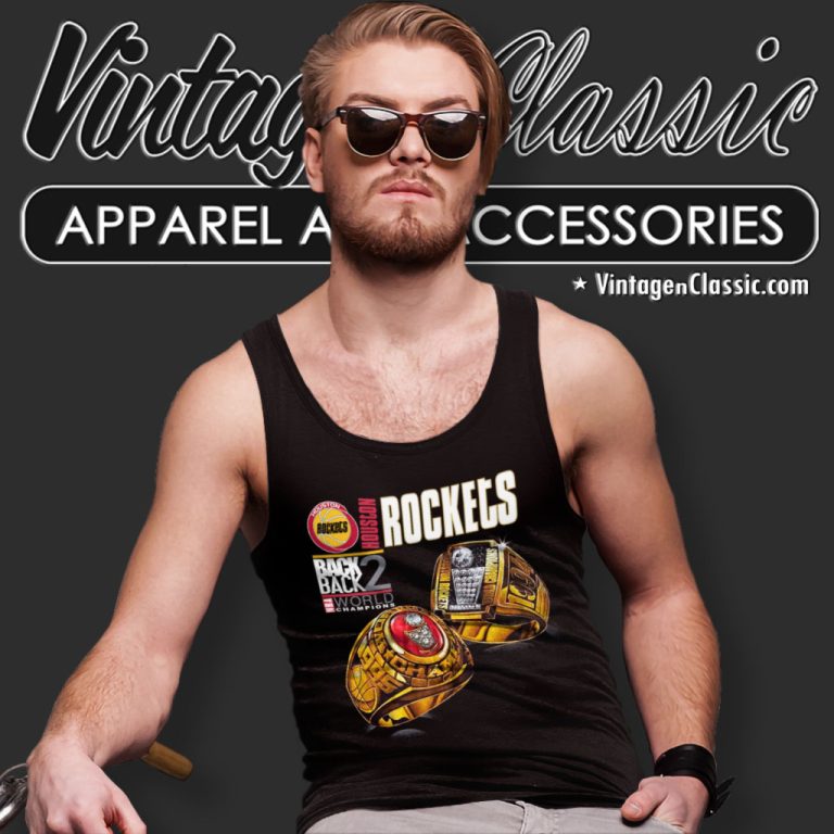 Vintage Houston Rockets Back To Back Champions Tank Top Racerback Vintage Houston Rockets Back To Back Champions Tank Top Racerback