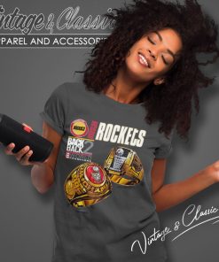 Vintage Houston Rockets Back To Back Champions Women T Shirt