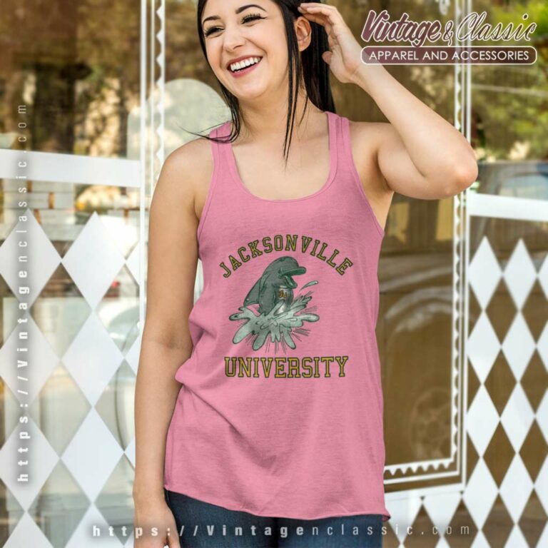Vintage Jacksonville University Dolphins Tank Top Racerback Vintage Jacksonville University Dolphins Tank Top Racerback