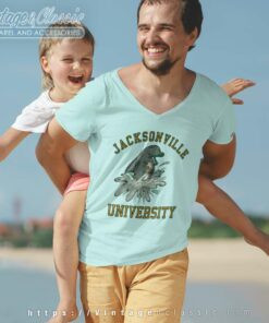 Vintage Jacksonville University Dolphins V Neck TShirt