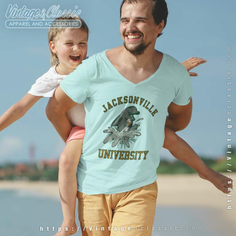Vintage Jacksonville University Dolphins V Neck TShirt Vintage Jacksonville University Dolphins V Neck TShirt