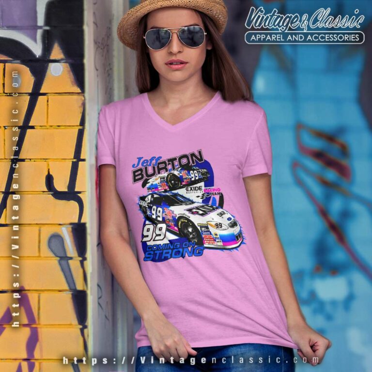 Vintage Jeff Burton 99 Nascar Racing V Neck TShirt Vintage Jeff Burton 99 Nascar Racing V Neck TShirt