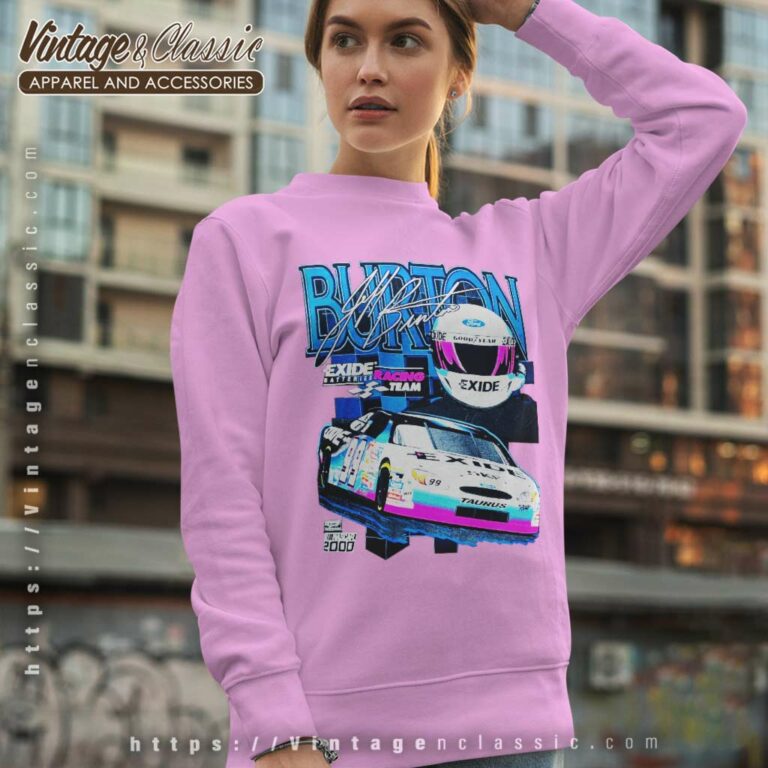 Vintage Jeff Burton Exide Racing Team Nascar Sweatshirt 1 Vintage Jeff Burton Exide Racing Team Nascar Sweatshirt 1