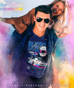 Vintage Jeff Burton Exide Racing Team Nascar V Neck TShirt 1