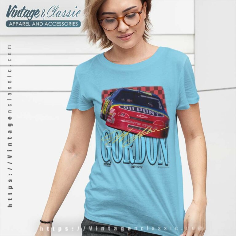 Vintage Jeff Gordon 24 Nascar Racing Graphic Women TShirt Vintage Jeff Gordon 24 Nascar Racing Graphic Women TShirt