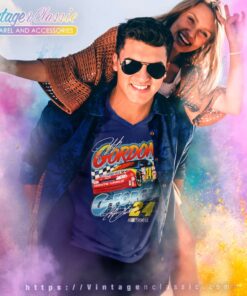 Vintage Jeff Gordon 24 Nascar V Neck TShirt