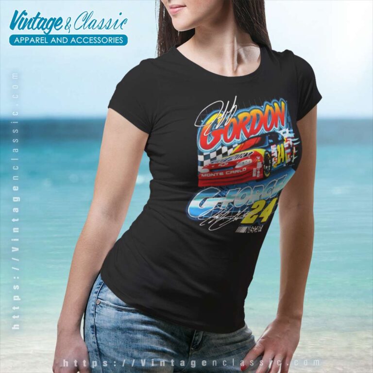 Vintage Jeff Gordon 24 Nascar Women TShirt Vintage Jeff Gordon 24 Nascar Women TShirt