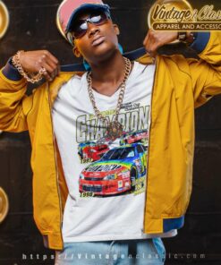 Vintage Jeff Gordon 3 Time Nascar Champion V Neck TShirt