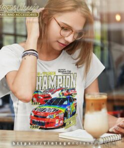 Vintage Jeff Gordon 3 Time Nascar Champion Women TShirt
