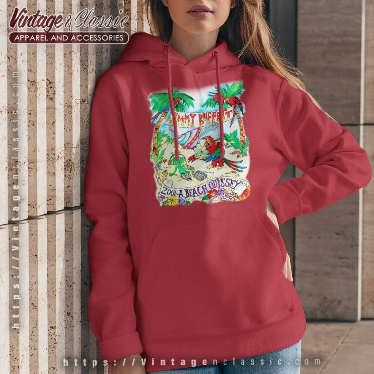 Vintage Jimmy Buffett 2001 A Beach Odyssey Tour Hoodie Vintage Jimmy Buffett 2001 A Beach Odyssey Tour Hoodie