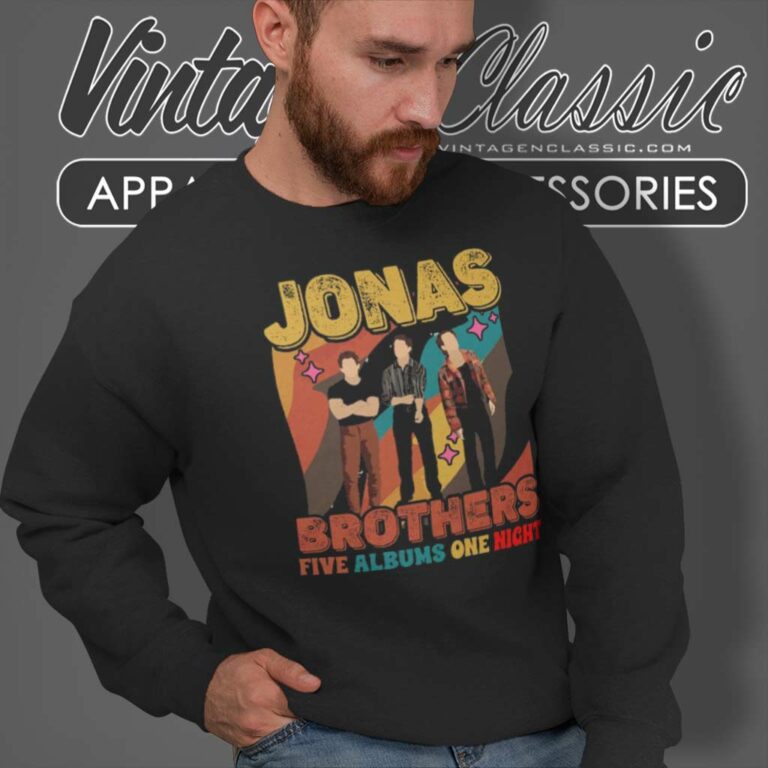 Vintage Jonas Brothers Shirt Five Albums One Night Tour Sweatshirt Vintage Jonas Brothers Shirt Five Albums One Night Tour Sweatshirt