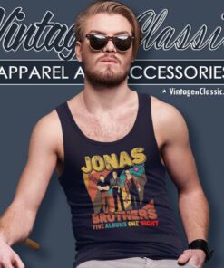 Vintage Jonas Brothers Shirt Five Albums One Night Tour 4 Vintage Jonas Brothers Shirt Five Albums One Night Tour Tank Top Racerback