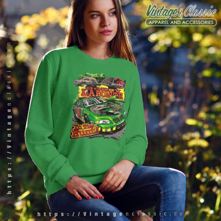 Vintage Jurassic Park Nascar Bobby Labonte Sweatshirt Vintage Jurassic Park Nascar Bobby Labonte Sweatshirt