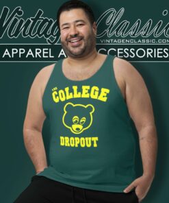 Vintage Kanye West Shirt The College Dropuot Hip Hop Is Back Tank Top Racerback
