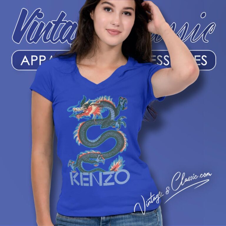 Vintage Kenzo Dragon V Neck TShirt Vintage Kenzo Dragon V Neck TShirt