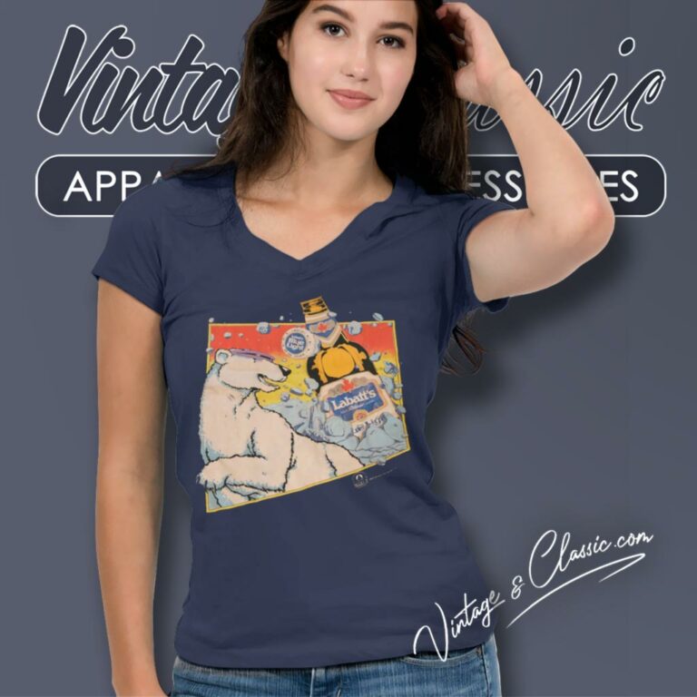 Vintage Labatt Beer Blue Light V Neck TShirt Vintage Labatt Beer Blue Light V Neck TShirt
