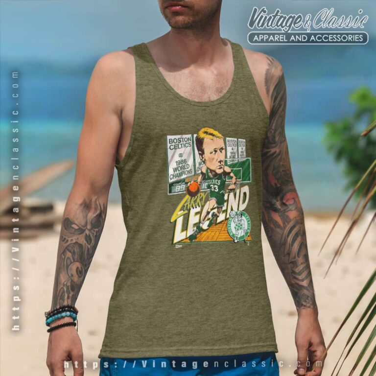 Vintage Larry Bird Salem Boston Celtics Caricature Tank Top Racerback Vintage Larry Bird Salem Boston Celtics Caricature Tank Top Racerback