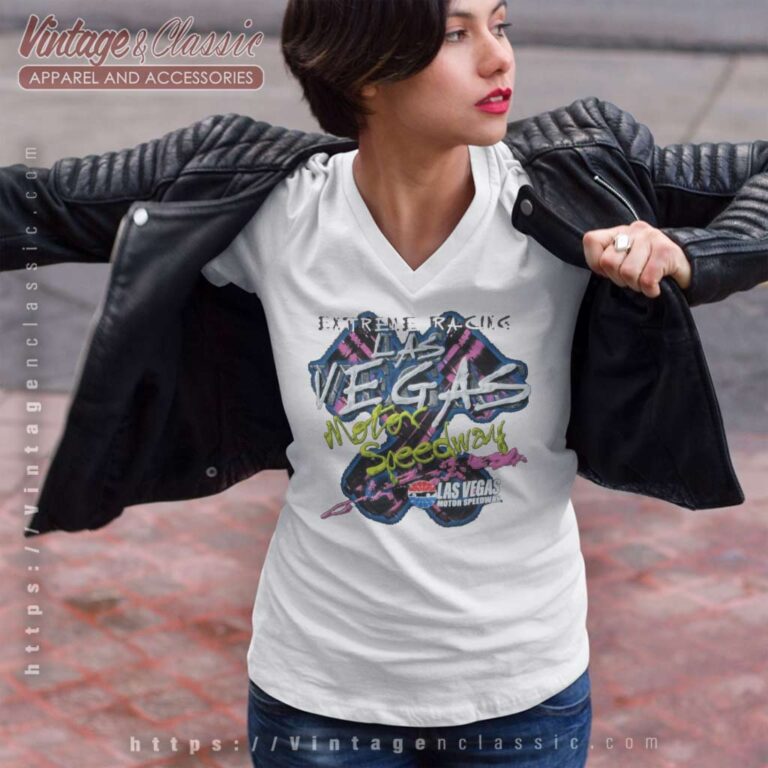 Vintage Las Vegas Motor Speedway V Neck TShirt Vintage Las Vegas Motor Speedway V Neck TShirt