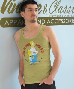 Vintage Like Father Like Son The Simpsons Tank Top Racerback