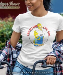 Vintage Like Father Like Son The Simpsons Women TShirt