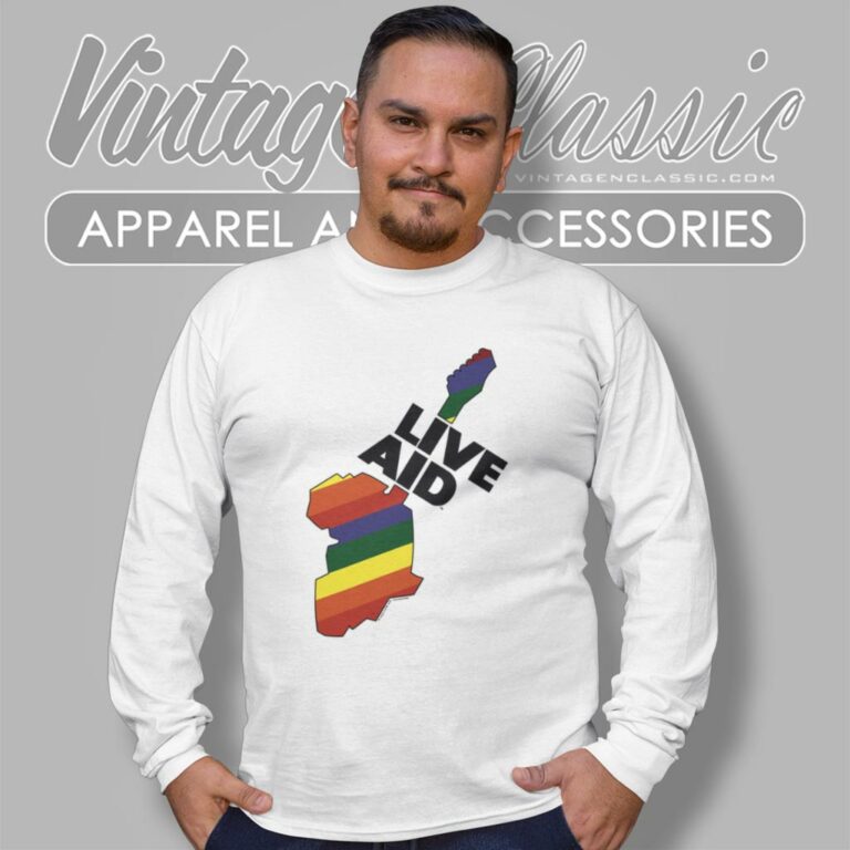 Vintage Live Aid Charity Concert This Shirt Saves Lives Long Sleeve Tee Vintage Live Aid Charity Concert This Shirt Saves Lives Long Sleeve Tee