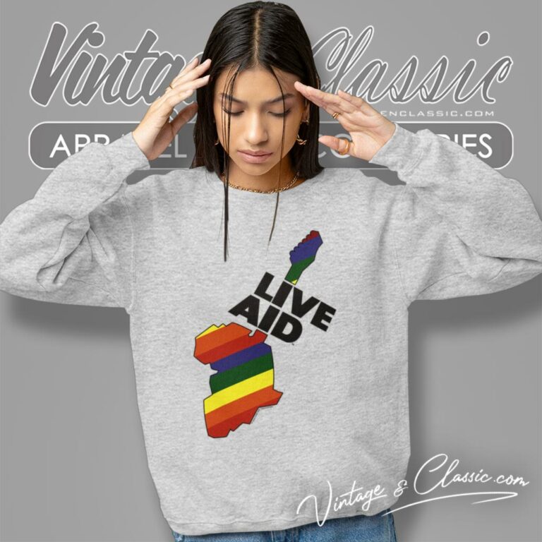 Vintage Live Aid Charity Concert This Shirt Saves Lives Sweatshirt Vintage Live Aid Charity Concert This Shirt Saves Lives Sweatshirt