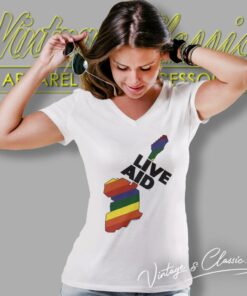 Vintage Live Aid Charity Concert This Shirt Saves Lives 4 Vintage Live Aid Charity Concert This Shirt Saves Lives V Neck TShirt