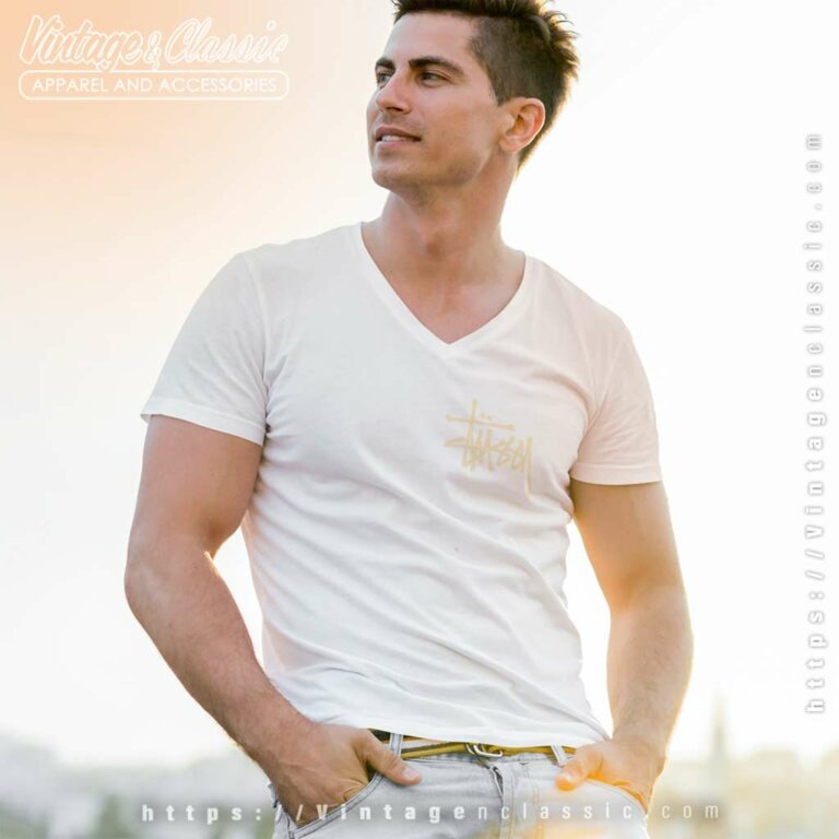 Vintage Logo Stussy Rooster V Neck TShirt Vintage Logo Stussy Rooster V Neck TShirt