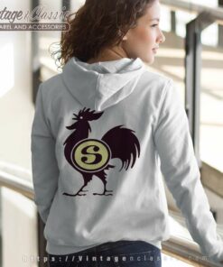Vintage Logo Stussy Rooster Women Hoodie Back Side