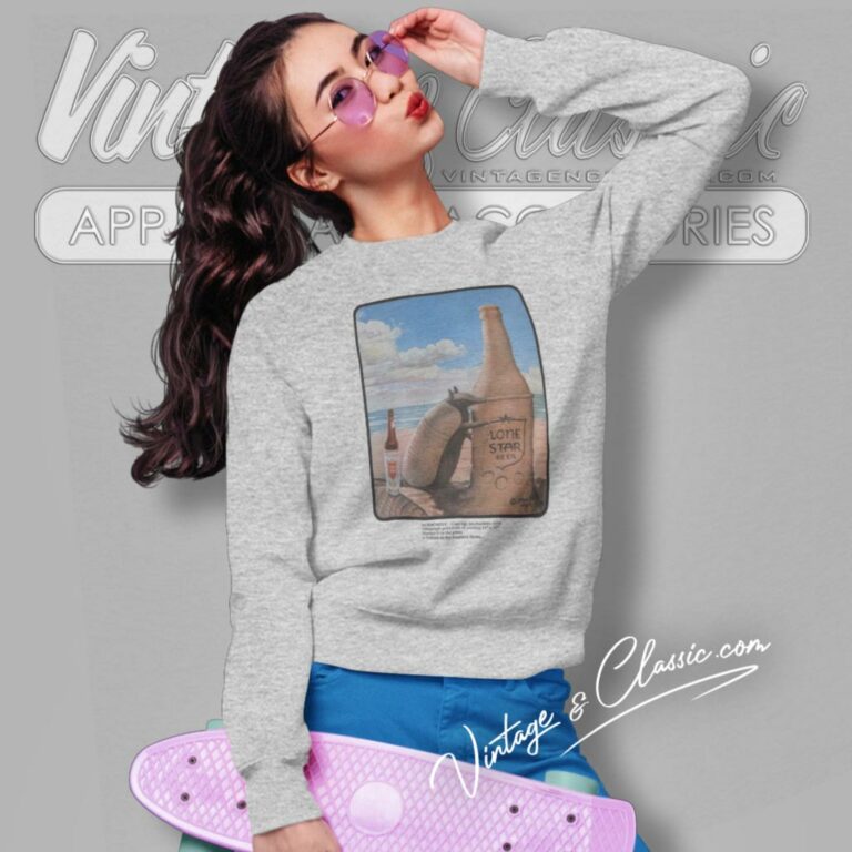 Vintage Lone Star Beer Bottle Armadillo Sweatshirt Vintage Lone Star Beer Bottle Armadillo Sweatshirt