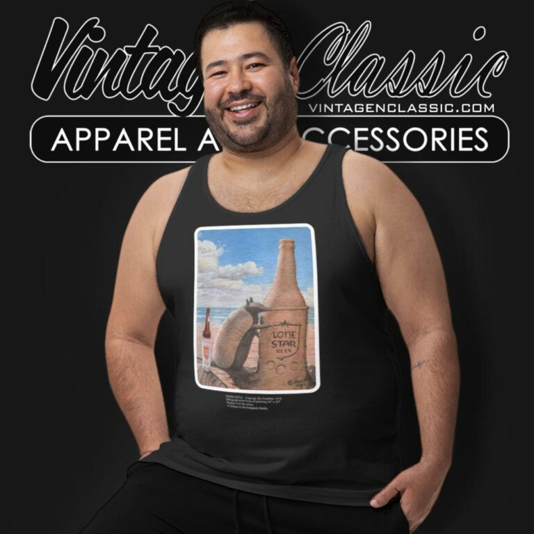 Vintage Lone Star Beer Bottle Armadillo Tank Top Racerback Vintage Lone Star Beer Bottle Armadillo Tank Top Racerback