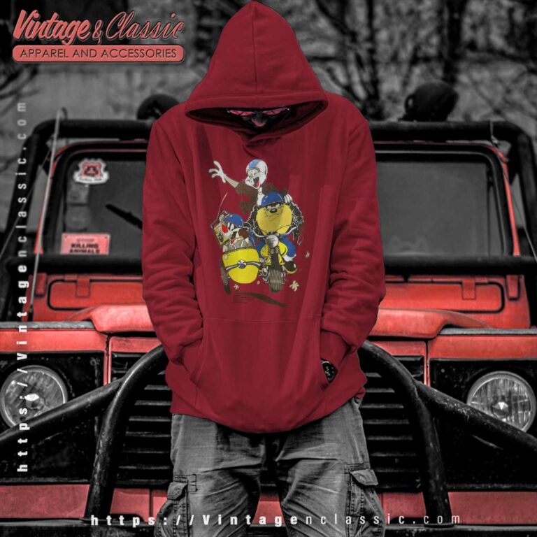Vintage Looney Tunes Motorcycle Hoodie Vintage Looney Tunes Motorcycle Hoodie
