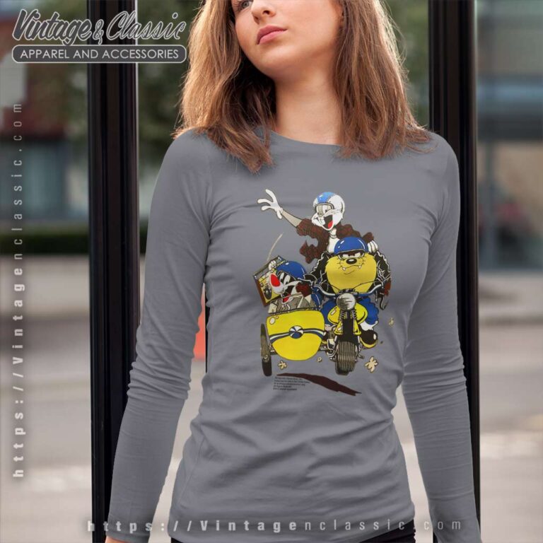 Vintage Looney Tunes Motorcycle Long Sleeve Tee Vintage Looney Tunes Motorcycle Long Sleeve Tee