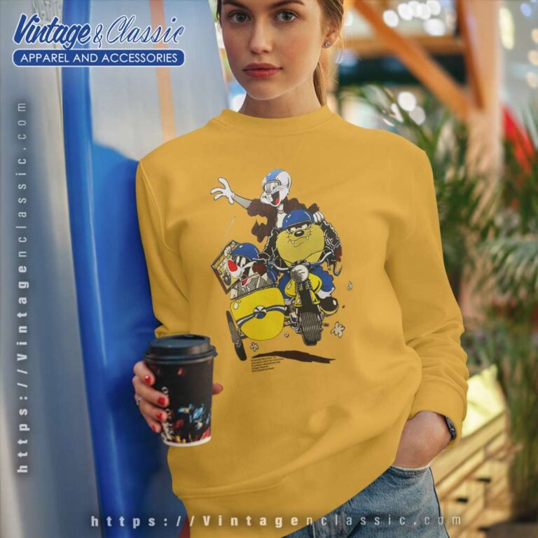 Vintage Looney Tunes Motorcycle Sweatshirt Vintage Looney Tunes Motorcycle Sweatshirt
