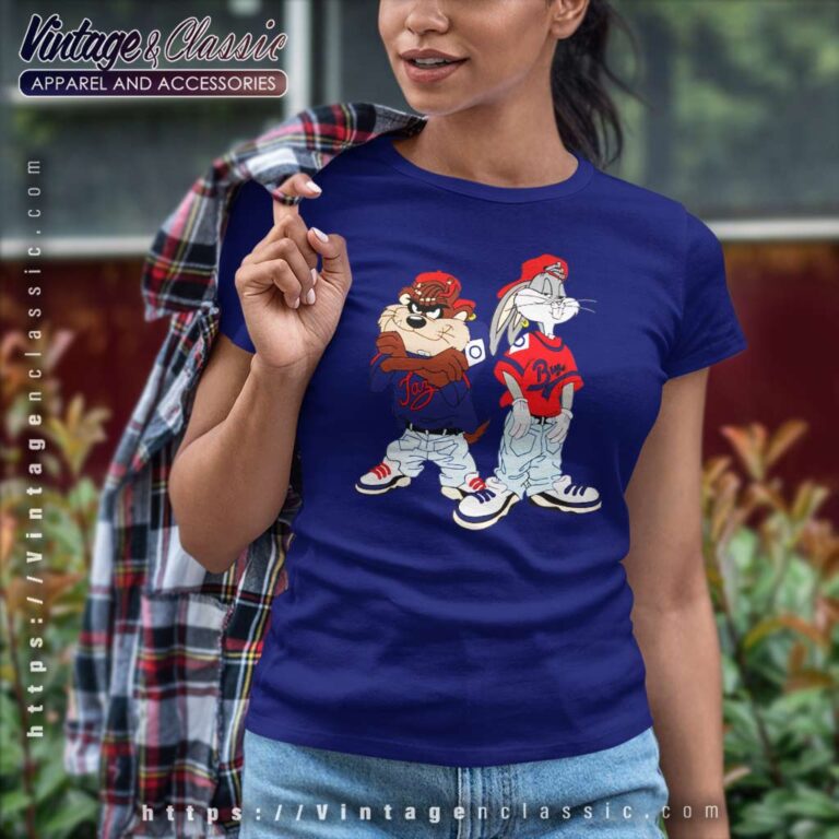 Vintage Looney Tunes Taz Bugs Hip Hop Women TShirt Vintage Looney Tunes Taz Bugs Hip Hop Women TShirt