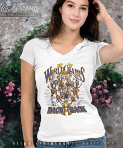 Vintage Los Angeles Lakers Back To Back V Neck TShirt