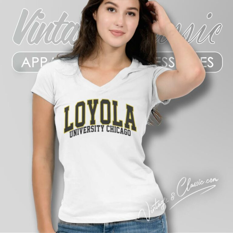 Vintage Loyola University Chicago V Neck TShirt Vintage Loyola University Chicago V Neck TShirt