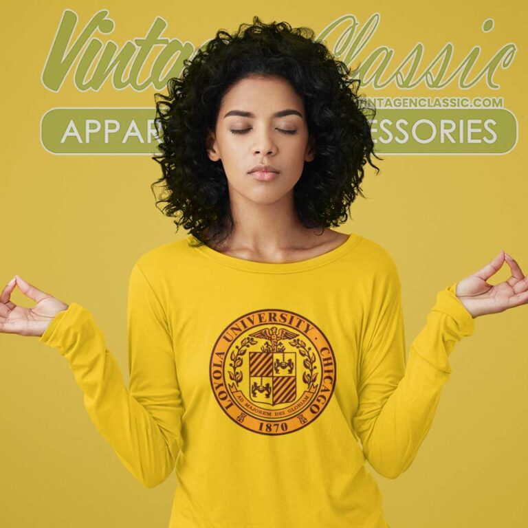 Vintage Loyola University Of Chicago Logo Long Sleeve Tee Vintage Loyola University Of Chicago Logo Long Sleeve Tee