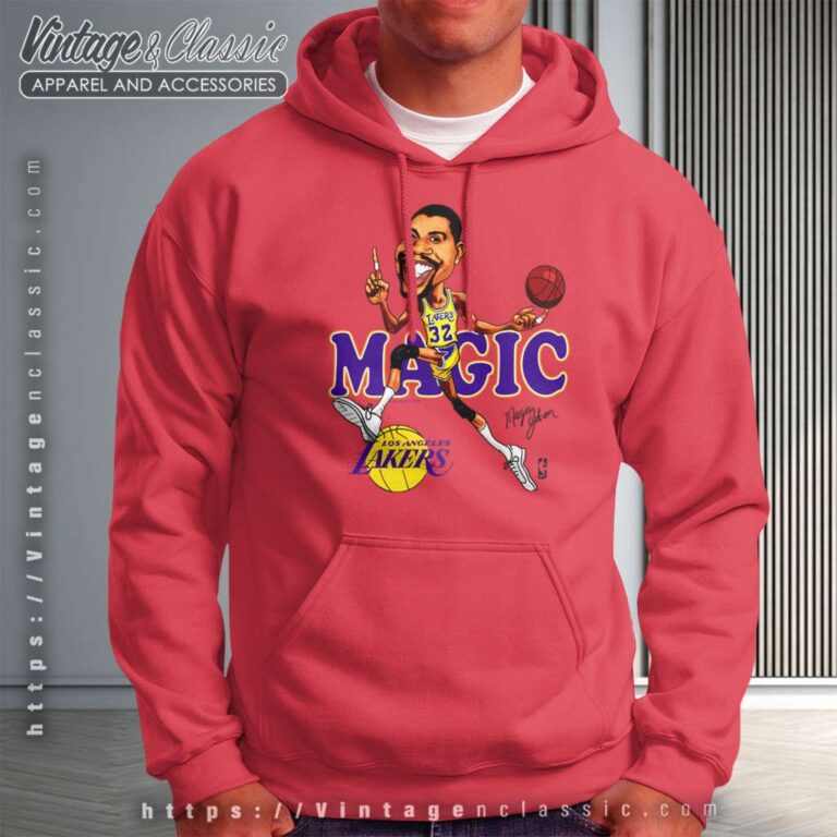 Vintage Magic Johnson Caricature Hoodie Vintage Magic Johnson Caricature Hoodie
