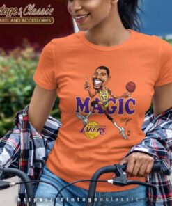 Vintage Magic Johnson Caricature Women TShirt