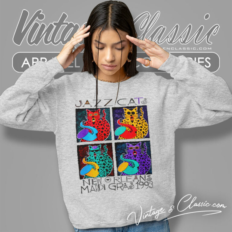 Vintage Mardi Gras Shirt New Orleans Jazz Cats Sweatshirt Vintage Mardi Gras Shirt New Orleans Jazz Cats Sweatshirt