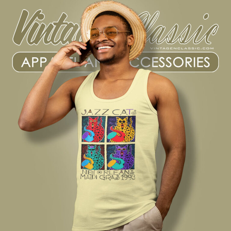 Vintage Mardi Gras Shirt New Orleans Jazz Cats Tank Top Racerback Vintage Mardi Gras Shirt New Orleans Jazz Cats Tank Top Racerback