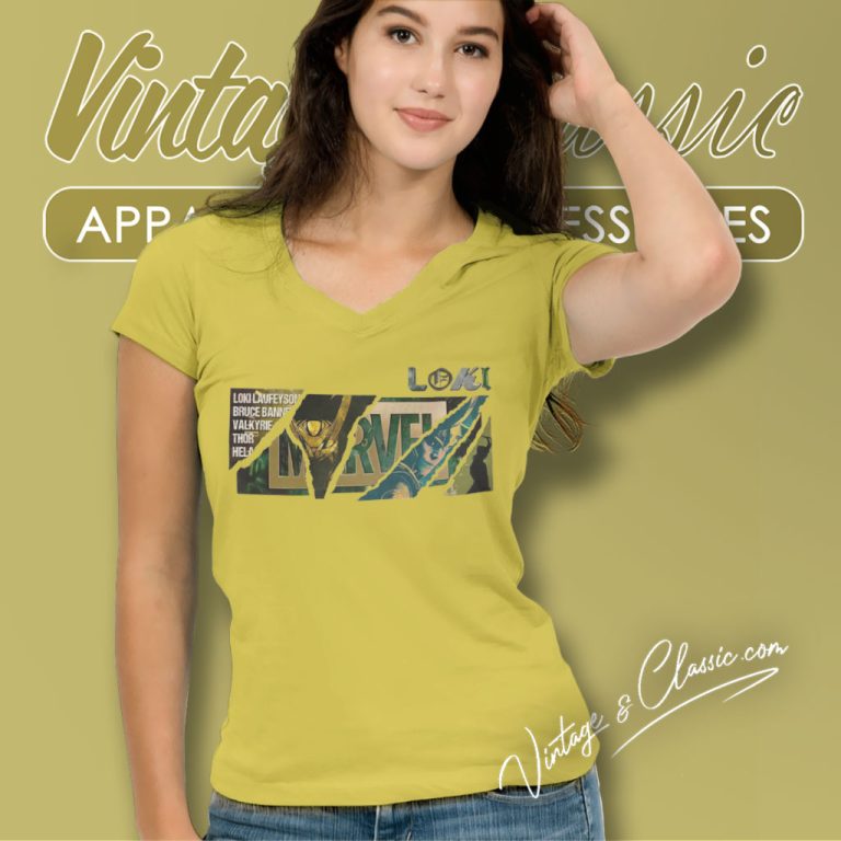 Vintage Marvel Avengers Shirt Loki Laufeyson V Neck TShirt Vintage Marvel Avengers Shirt Loki Laufeyson V Neck TShirt