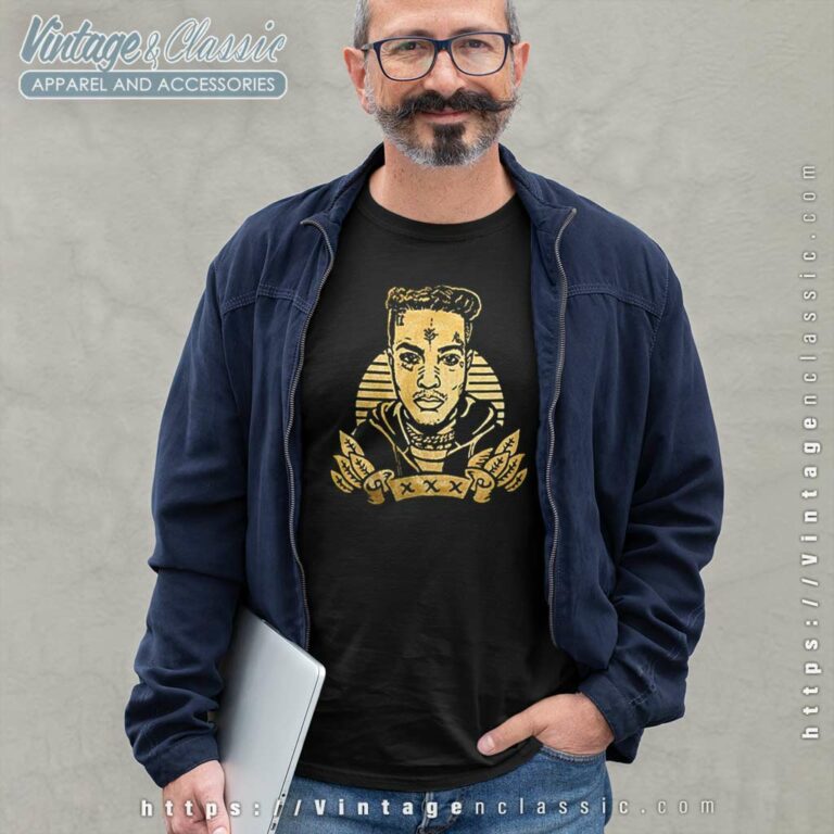 Vintage Metallic Gold Xxxtentacion Long Sleeve Tee Vintage Metallic Gold Xxxtentacion Long Sleeve Tee
