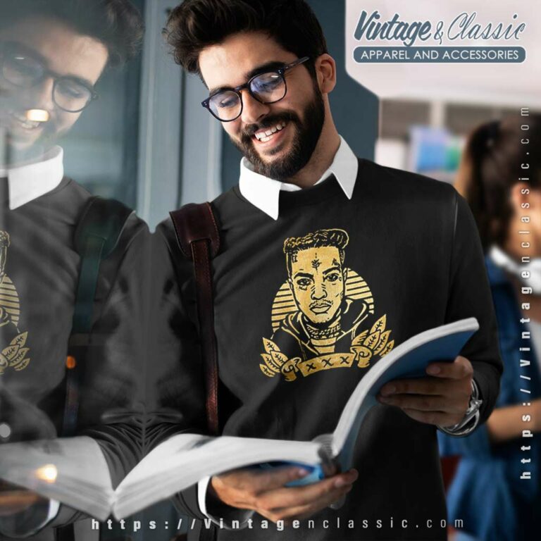 Vintage Metallic Gold Xxxtentacion Sweatshirt Vintage Metallic Gold Xxxtentacion Sweatshirt