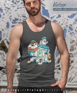 Vintage Miami Dolphins Looney Tunes Tank Top Racerback