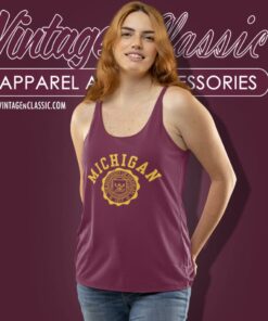Vintage Michigan University Logo Tank Top Racerback