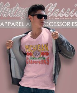 Vintage Michigan Wolverines Champions NCAA Shirt 5 Vintage Michigan Wolverines Champions Ncaa V Neck TShirt